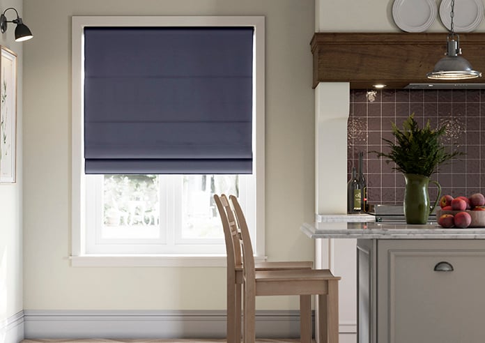 Medina, Navy - Twist&Fit Roman Blind - Image 3